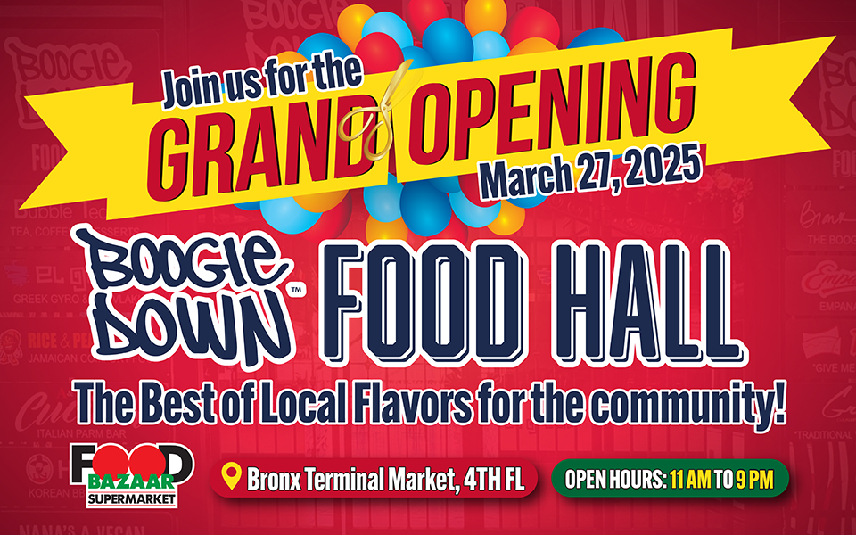 Join us for the Grand Opening of Boogie Down Food Hall on March 27th!